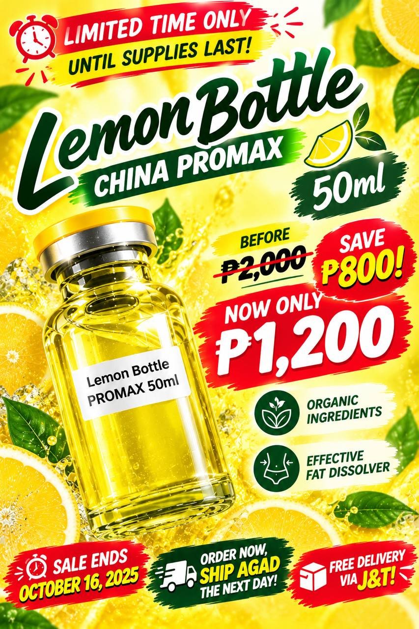LEMON BOTTLE 50ML SALE